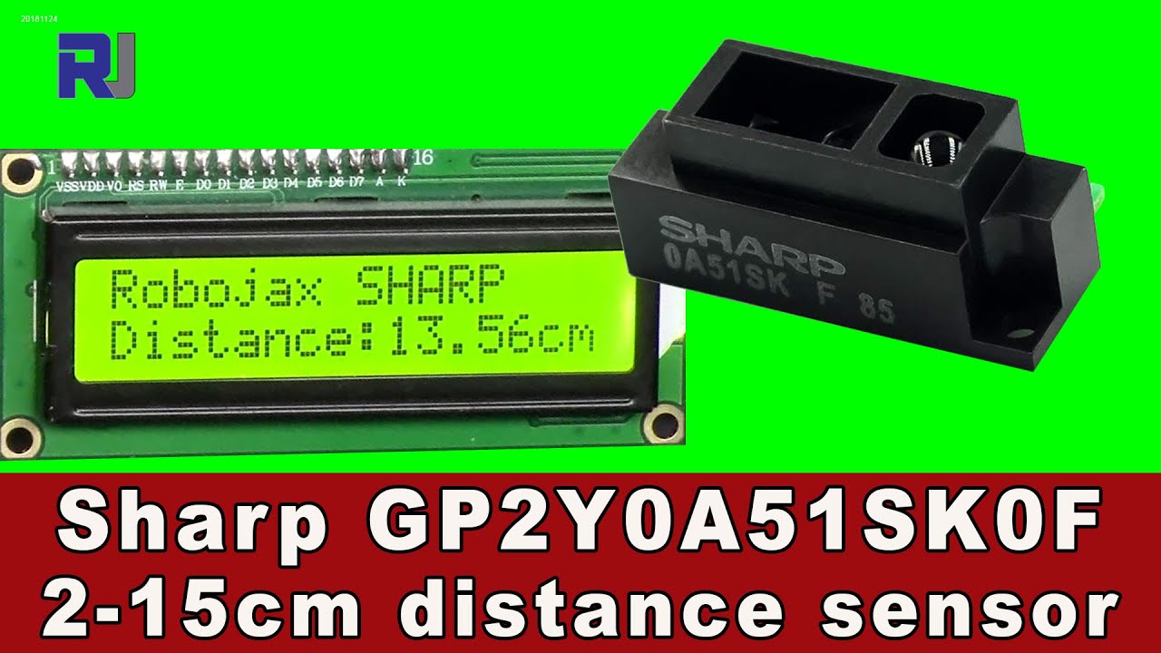 Использование Sharp 15см датчика расстояния 0A51SK с Arduino LCD1602 и LCD2004