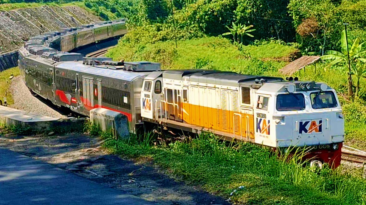 All-Day Train Hunting at Rural Railway Crossing | Indonesia