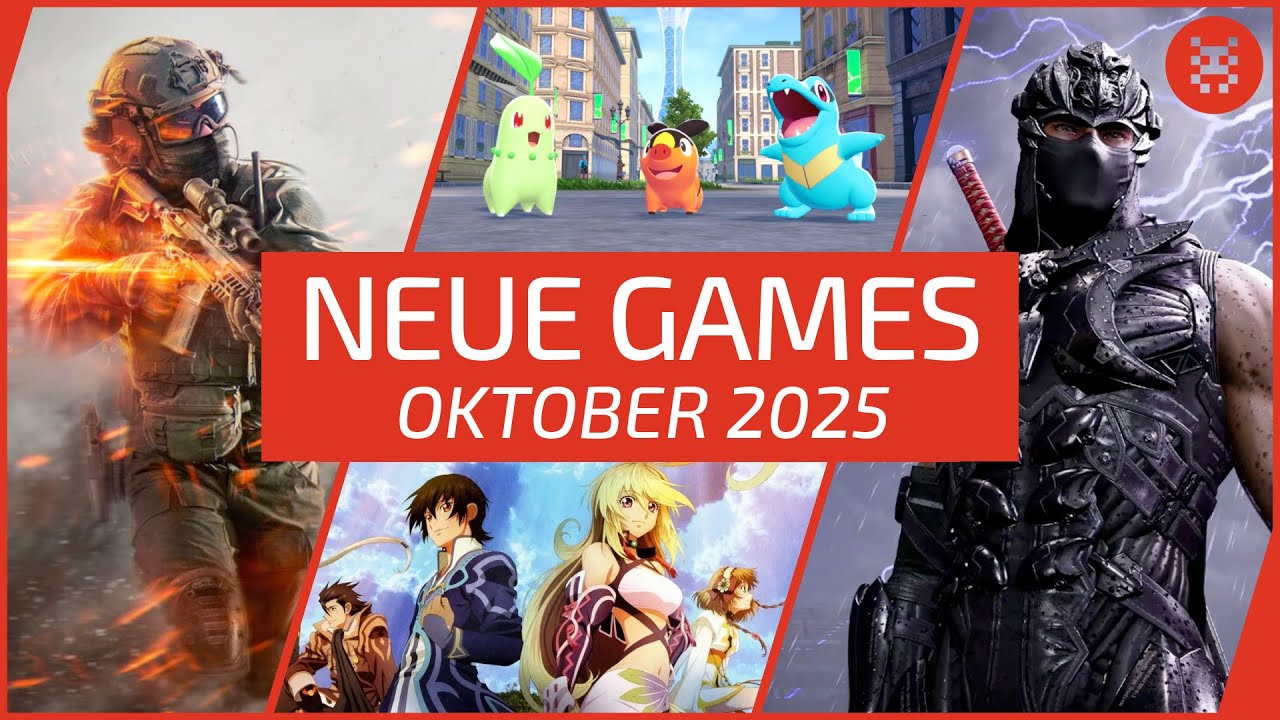 Neue SPIELE im OKTOBER 2025 f&uuml;r PS5, Xbox Series X, Nintendo Switch 1 + 2 & PC