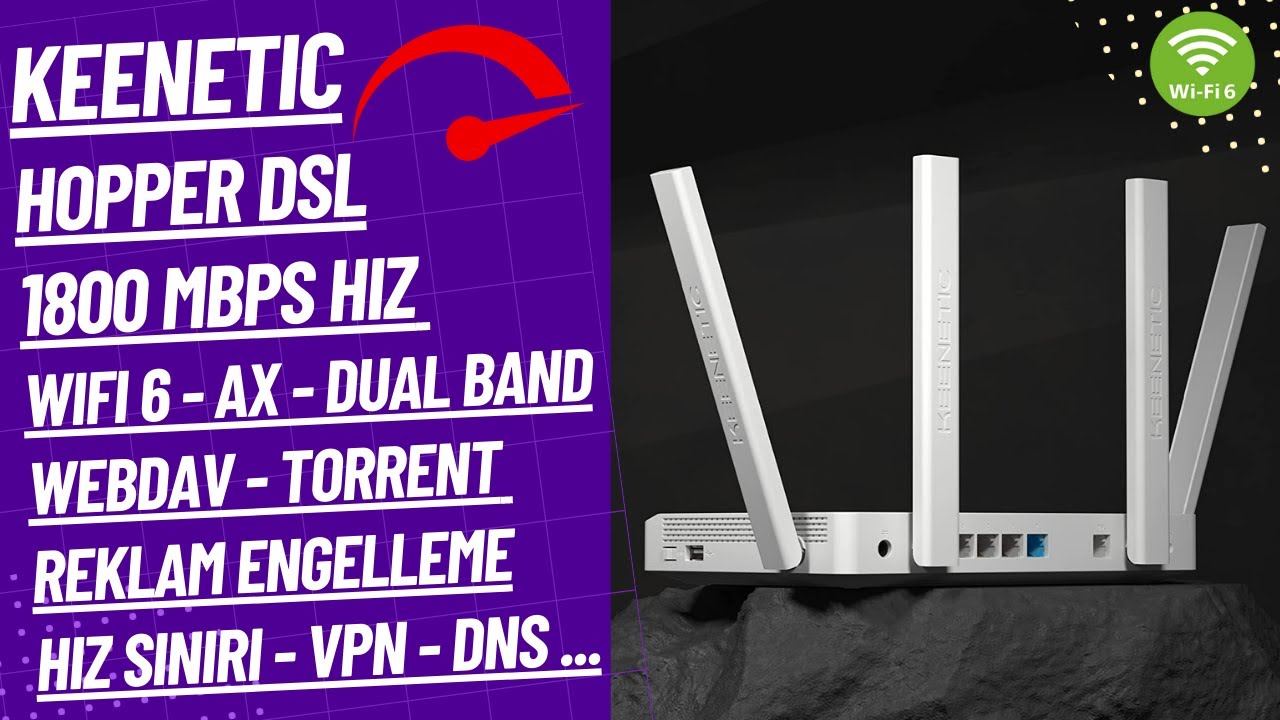 KEENETIC HOPPER DSL | WIFI 6 AX 1800MBPS HIZI KEENETIC ÖZELLİKLERİ İLE GÜÇLENDİ