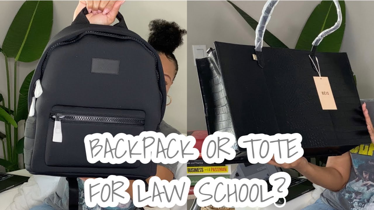 BEIS WORK TOTE & DAGNE DOVER BACKPACK REVIEW | WHAT FITS & WHICH IS BEST FOR LAW SCHOOL?