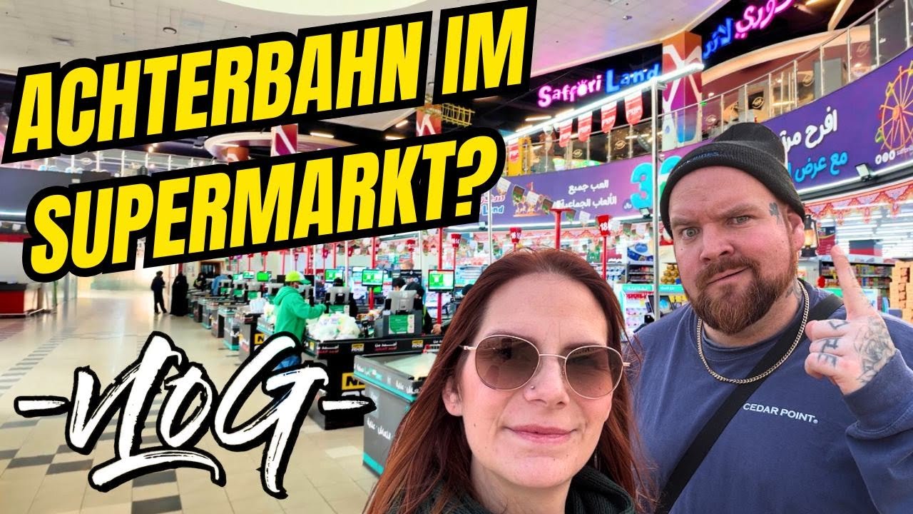 Unfall, Freizeitpark im Supermarkt und wildes Mall Achterbahn gefahren + lecker Essen - Saudi VLOG