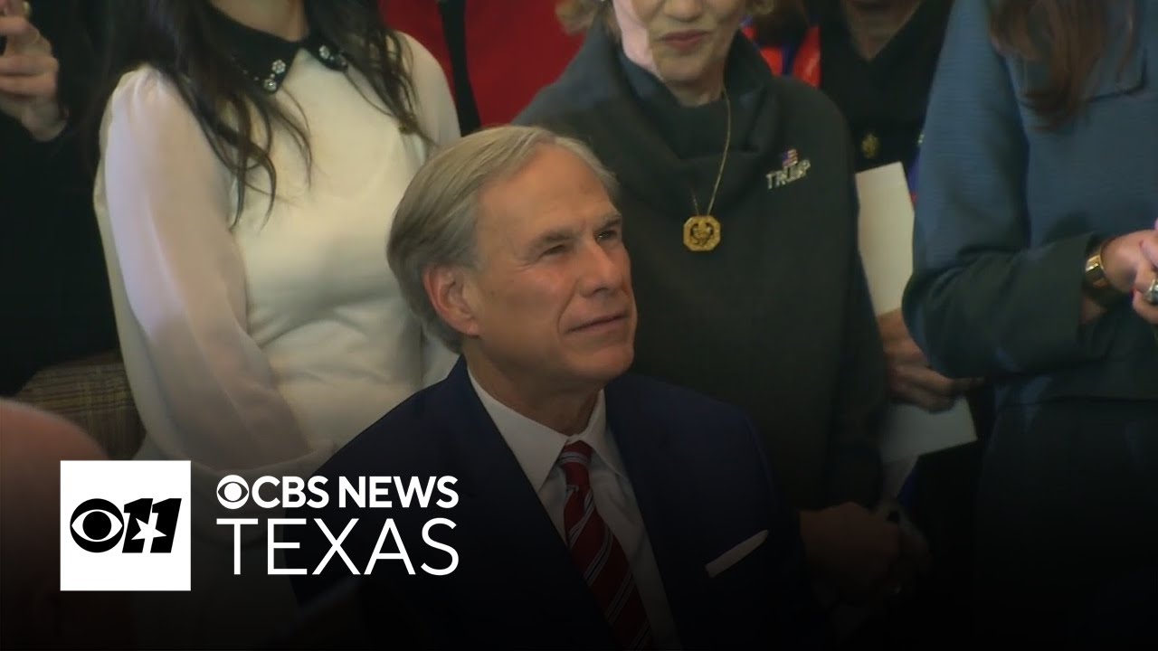 President Trump addresses Texas Gov. Abbott, border wall in post-inauguration speech