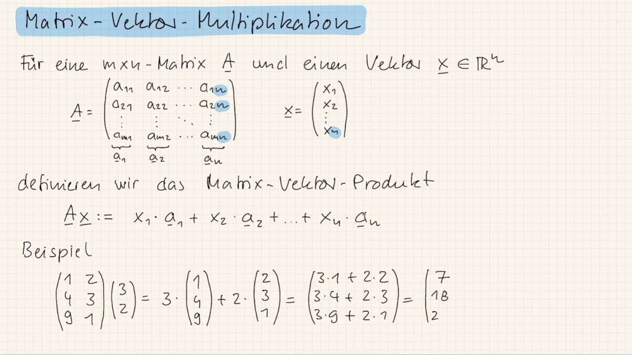 M1 22.1 Matrix-Vektor-Multiplikation