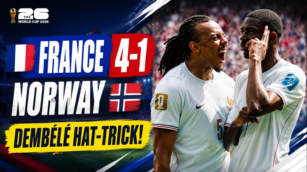 France 4-1 Norway Full Match Highlights | Ousmane Demb&eacute;l&eacute; Hat-Trick | FIFA World Cup 2026