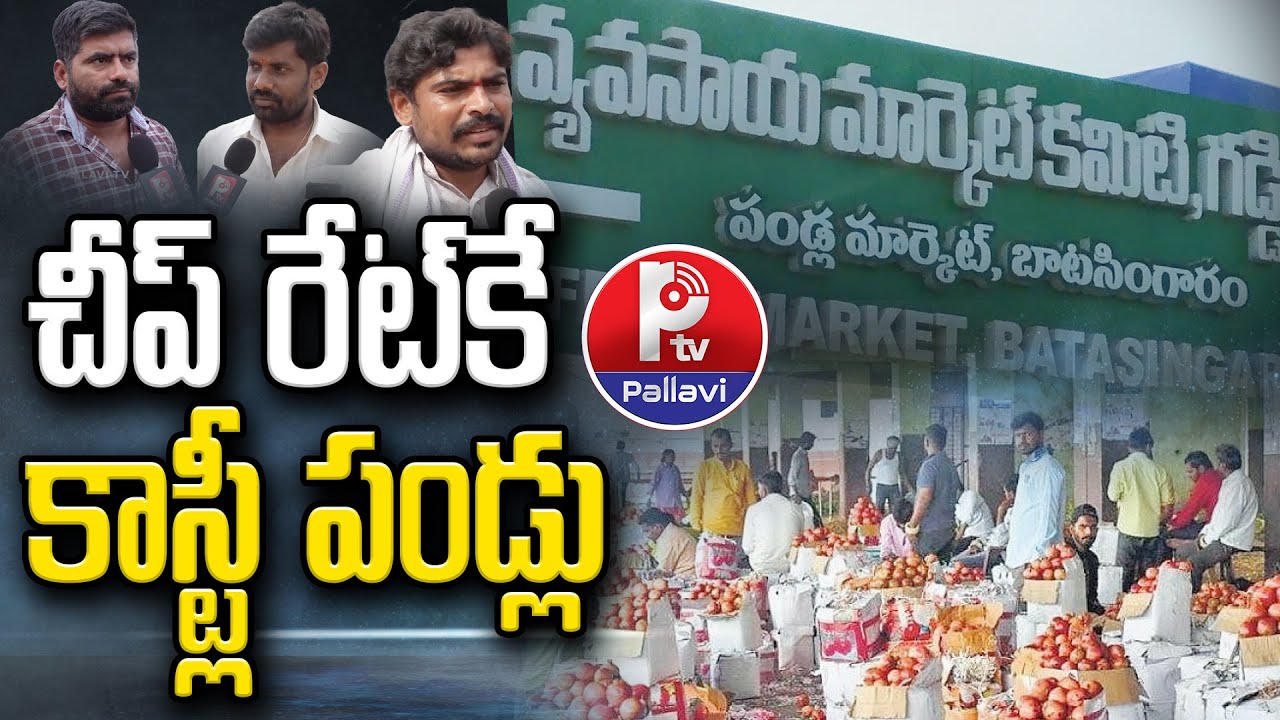 చీప్​ రేట్​కే కాస్ట్లీ పండ్లు | Batasingaram Fruits Market | Hyd Biggest Fruit Market | Pallavi Tv