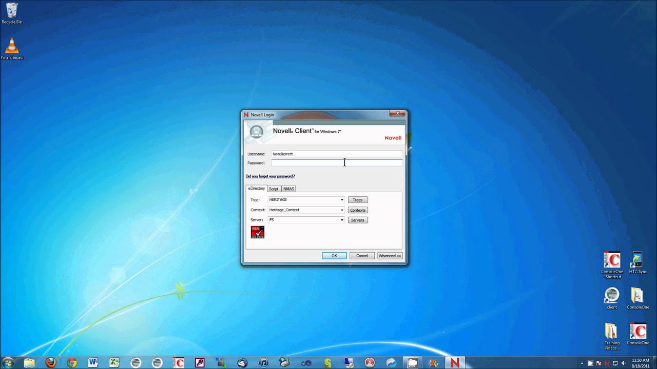 Refreshing and Reconnecting to Novell Network