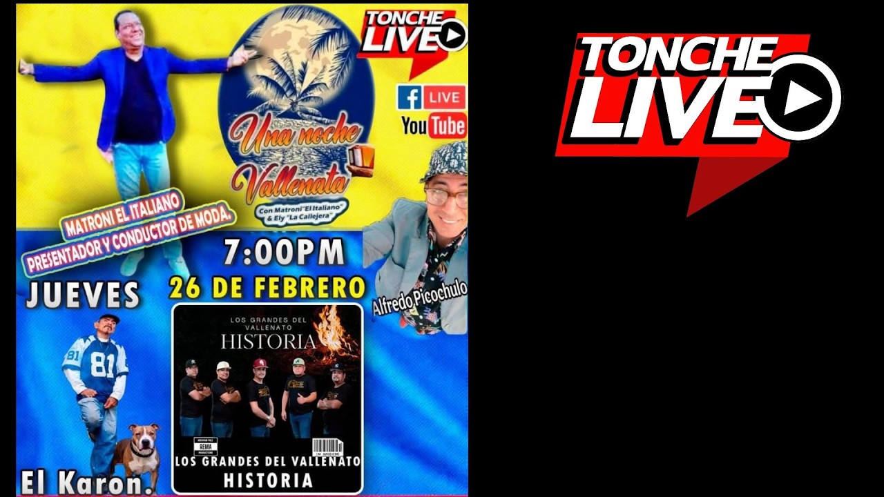 Una Noche Vallenata - Con Federer Matroni y Picochulo - Invitados Los Grandes del Vallenato