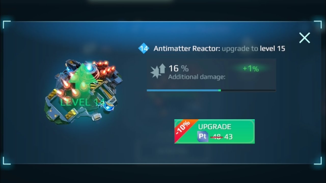 War Robots. Buying Antimatter Reactor and Upgrading it in Titan Upgrade Overdrive.