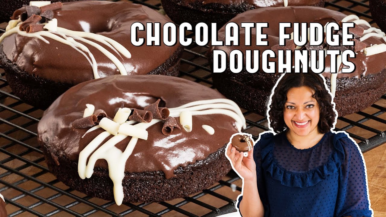 Baked Chocolate Fudge Doughnuts