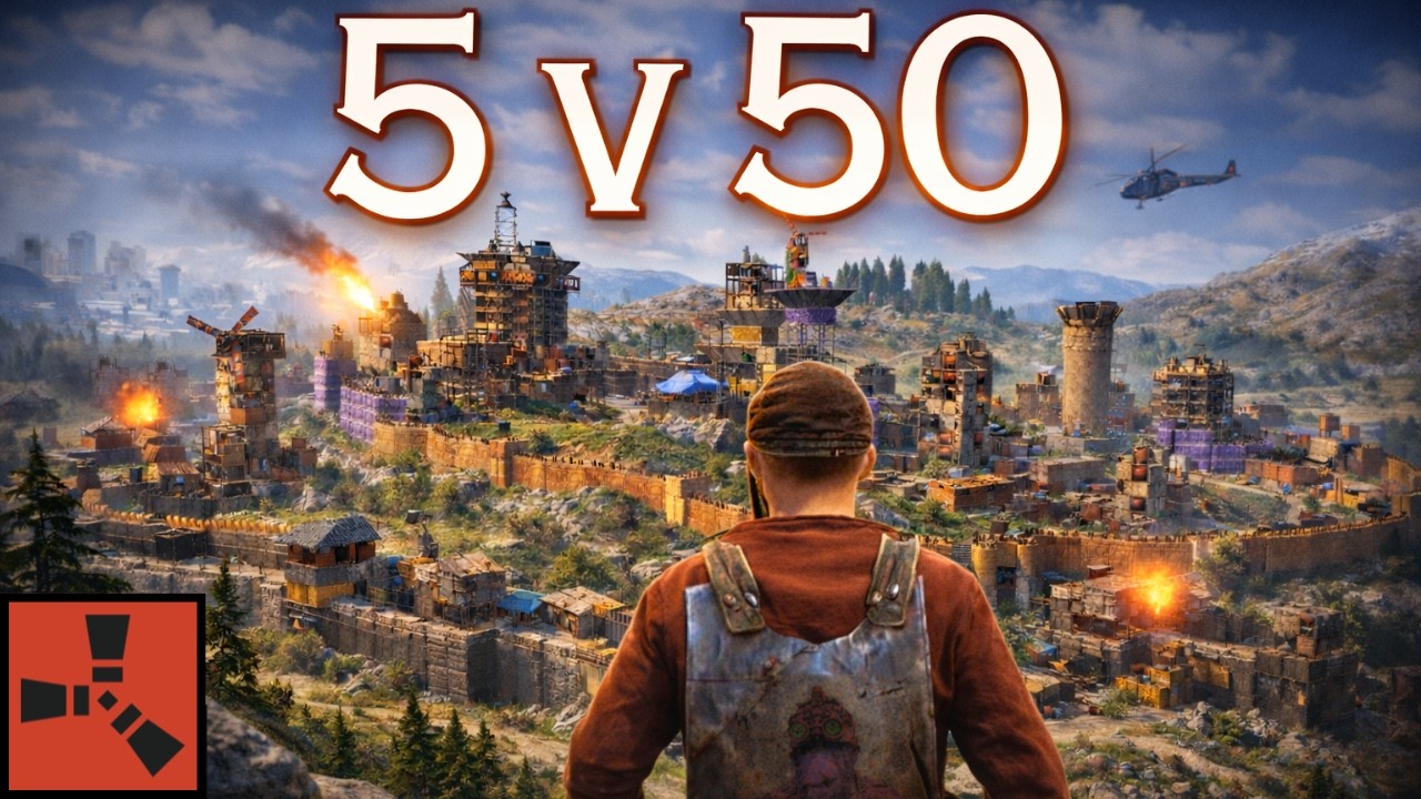 5v50 with a PRO Builder (200 Rocket Raid Defense) - Rust Movie