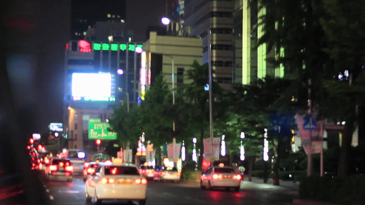 Driving Through Seoul at Night