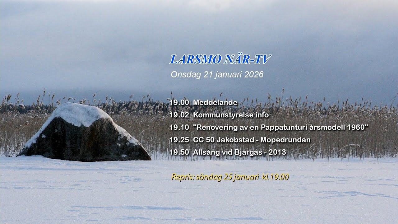 Larsmo När-TV sändning 21.1.2026