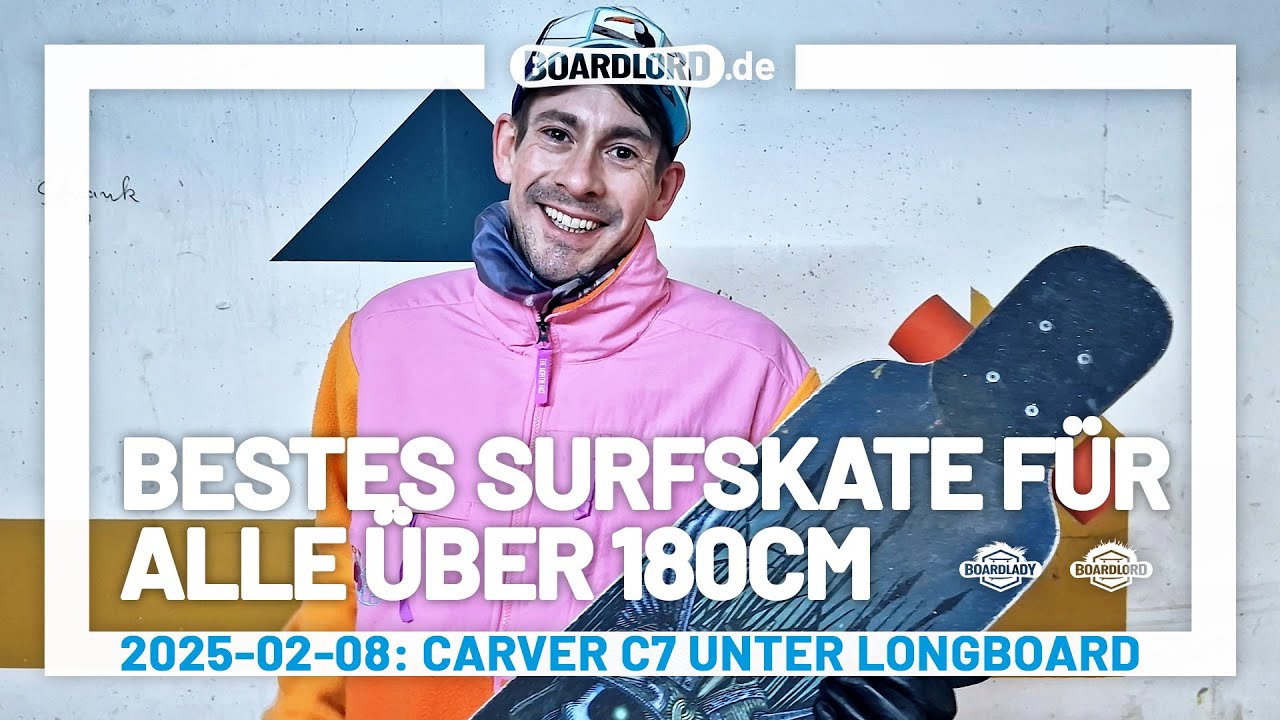 Bestes Surfskate für alle über 180cm: Slipstream Platypus Soft mit Carver C7 Surfskate Trucks