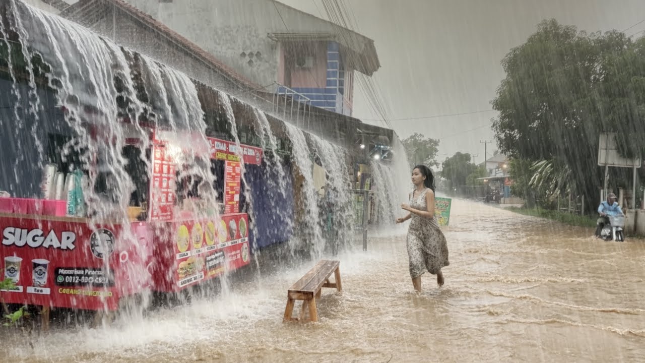 ХОРОШИЙ ДОЖДЬ и ужасающие грозы обрушились на красивую деревню Красной Почвы | Сон и снятие стресса