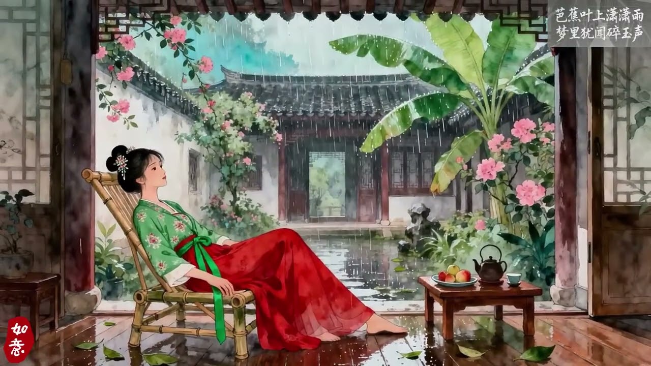 Relaxing Snowy Night - Chinese Zen Ambience