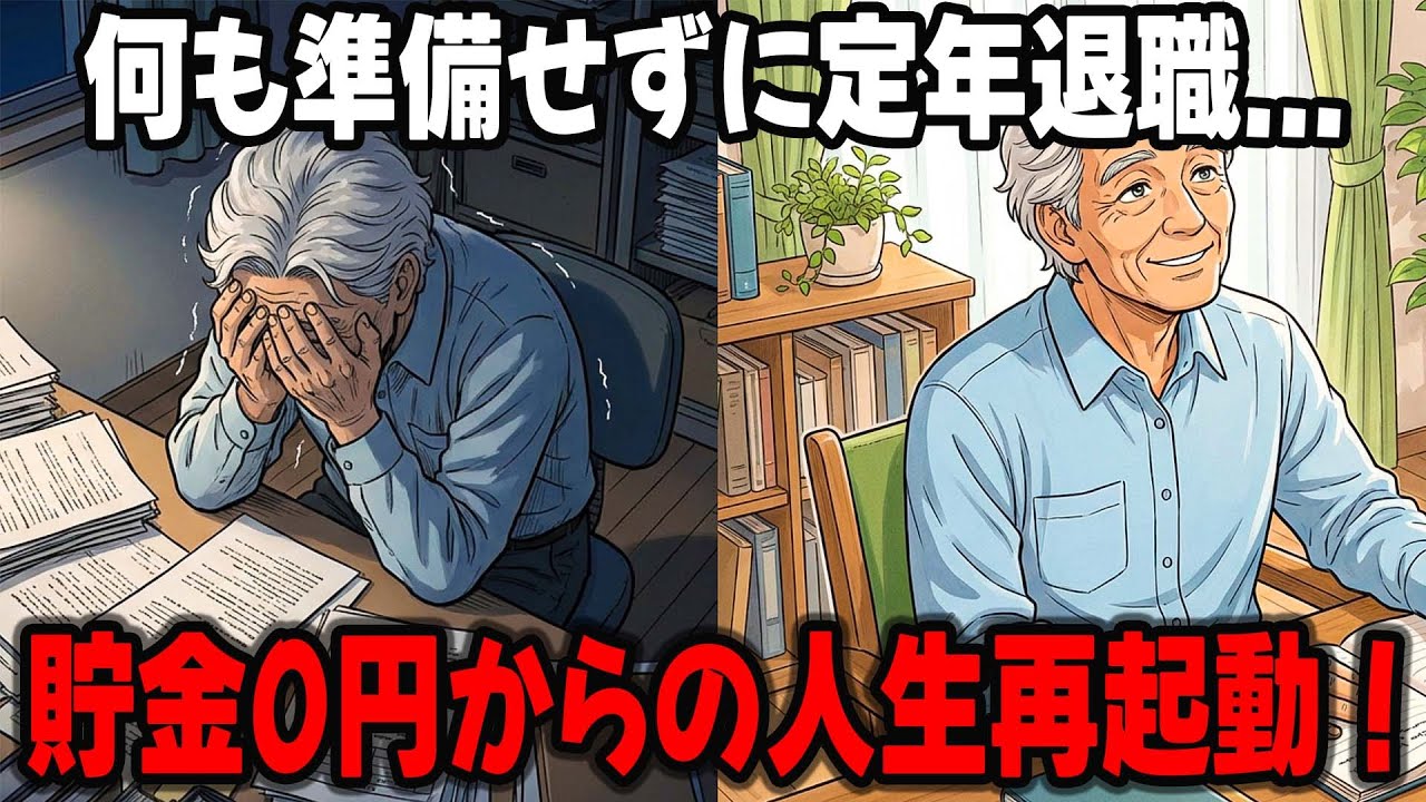 【漫画】60歳で気づいた現実…貯金なし退職者の転落と這い上がる人生【老後資金】