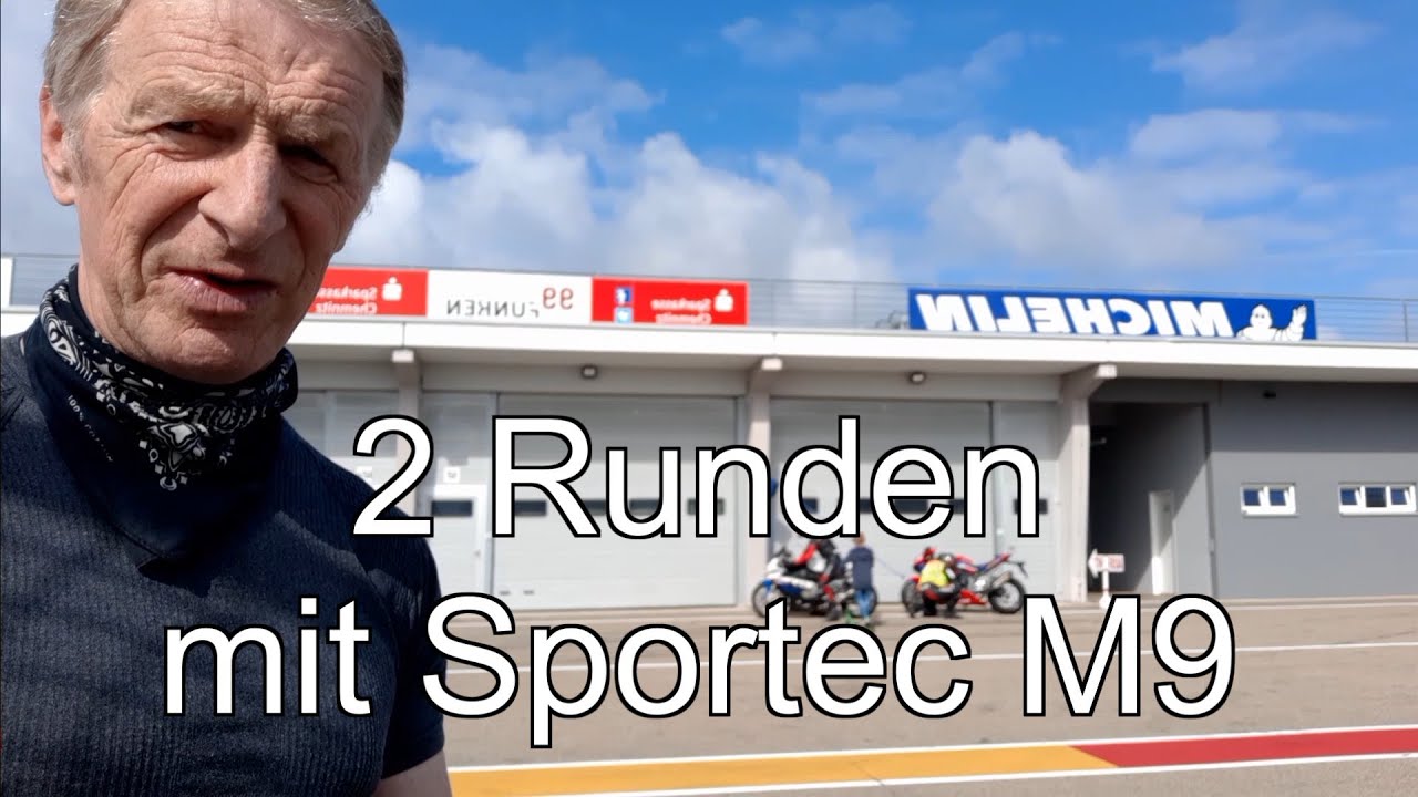 2 Runden mit Sportec M9 am Sachsenring zum Rennstreckentraining