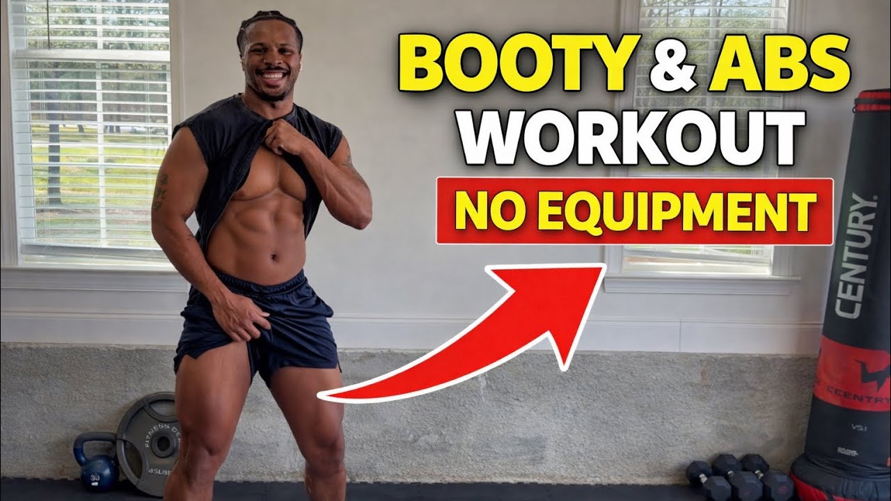 Quick Booty & Abs Workout at Home (No Equipment) | Burn Fat & Tone Fast