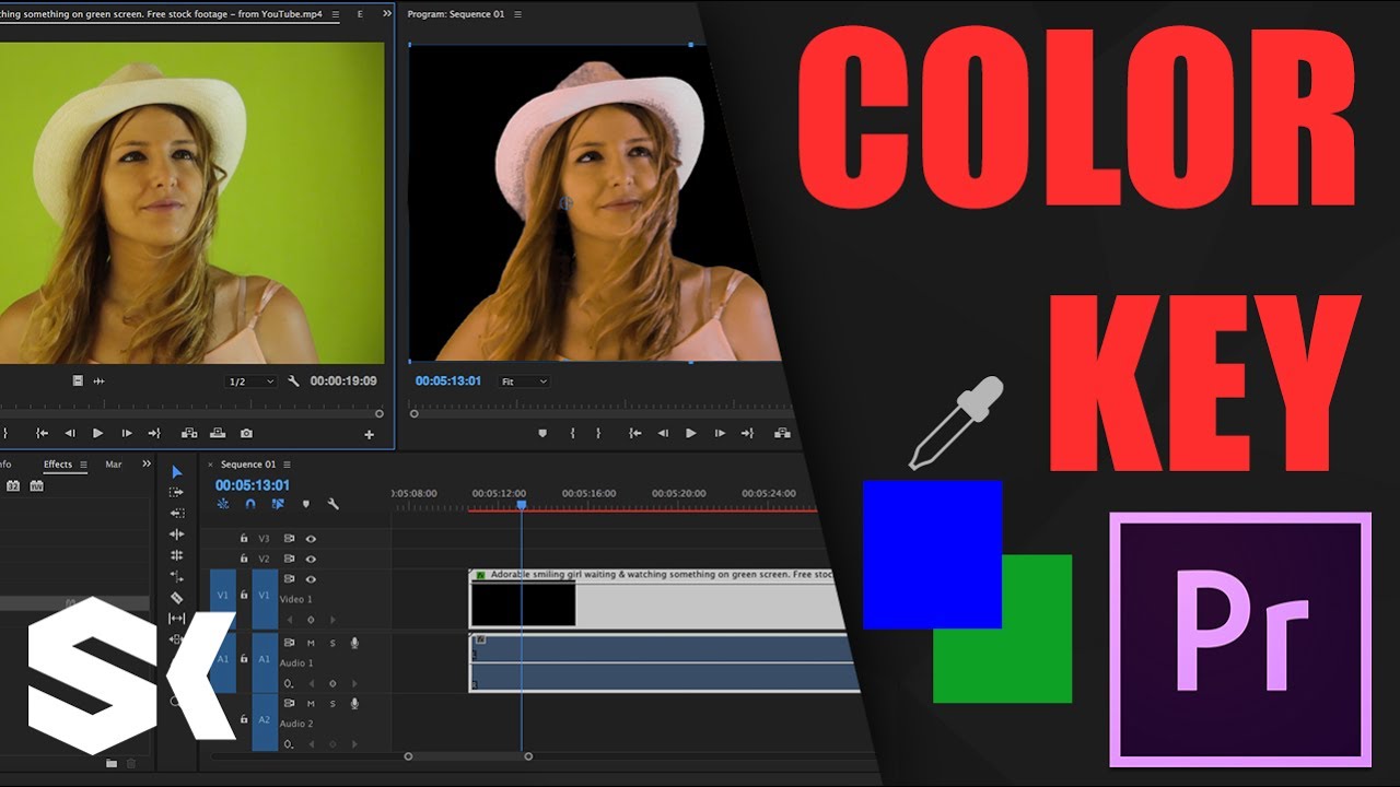Premiere'de Yeşil/Mavi Arka Planı Silmek (Color Key) | Premiere Pro Dersleri