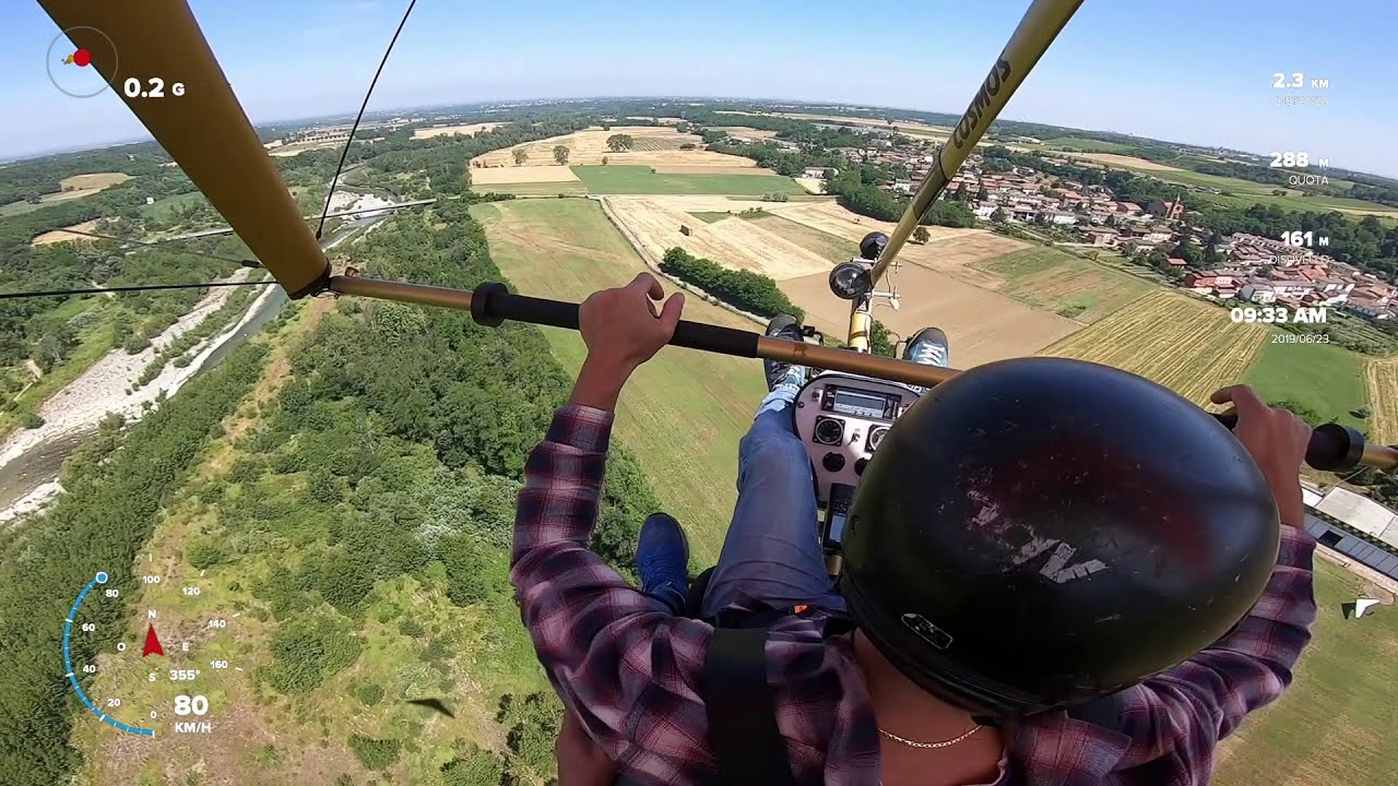 Trike - Oscar 04 - Volo in deltamotore da Francavilla Bisio a La Ploia con decollo acrobatico