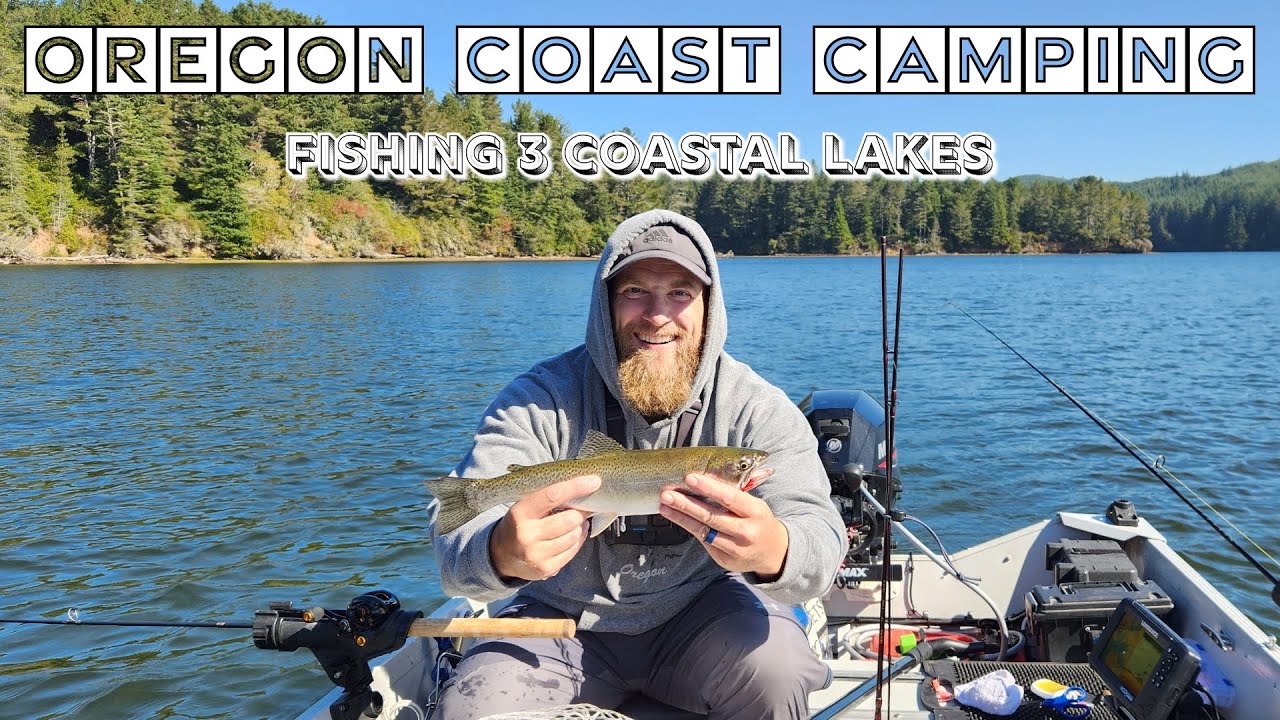 Fishing 3 Coastal Lakes in Oregon - SECRET LURE REVEALED! LOTS of FISH!