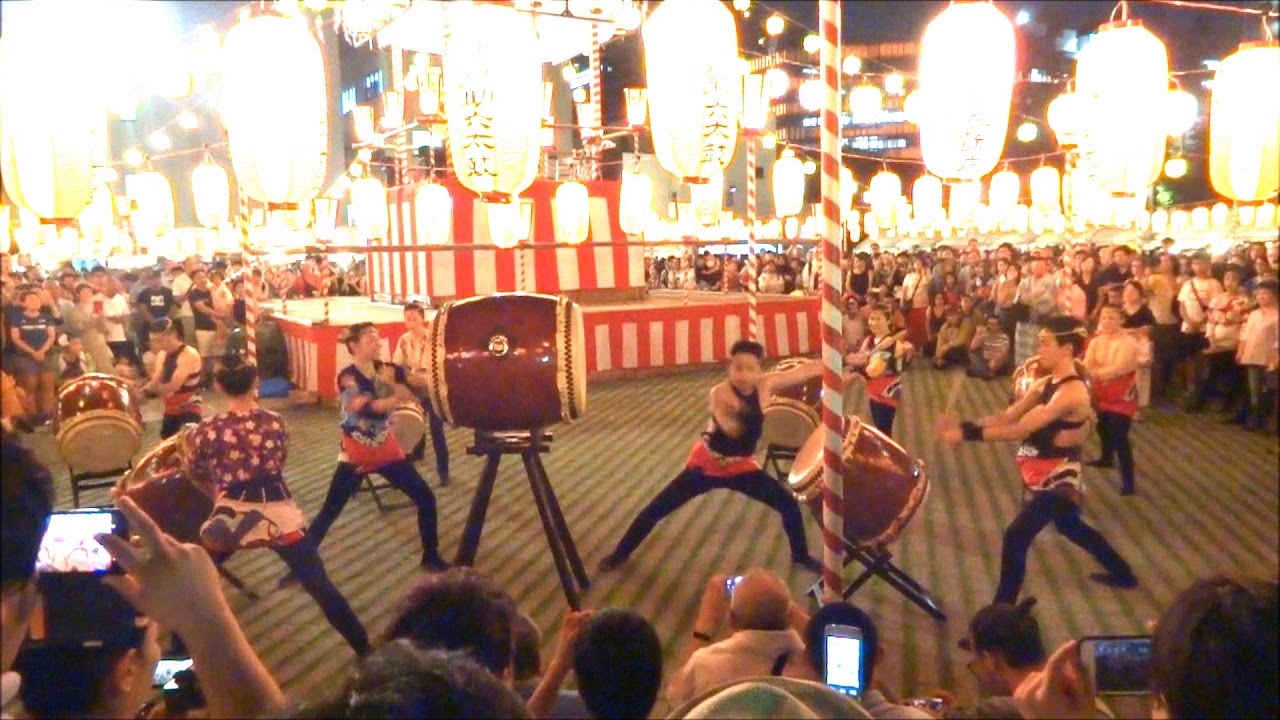 2019年築地本願寺納涼盆踊り大会⑱　大江戸助六太鼓門下生四段打ち