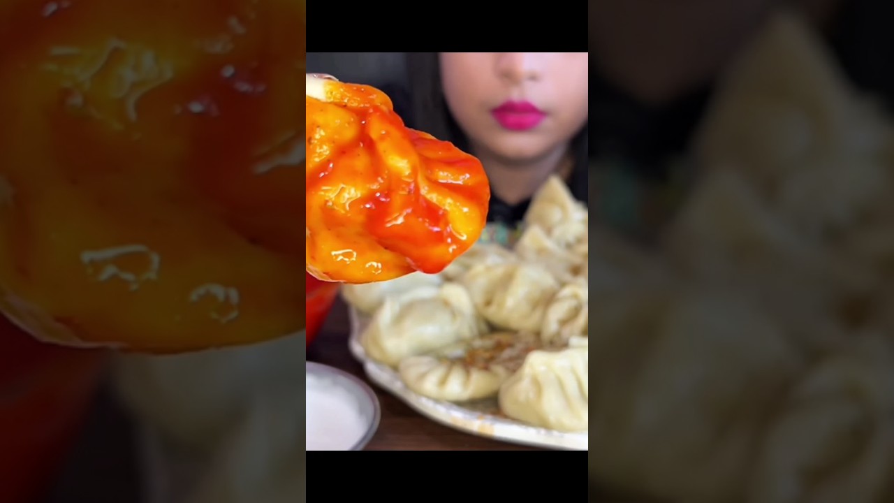 ASMR: Eating delicious momos 🥟 momo eating challenge ASMR compilation video 😍