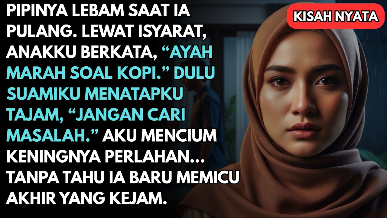 Lewat isyarat, anakku berkata, “Ayah marah soal kopi.” Dulu suamiku menatapku tajam, “