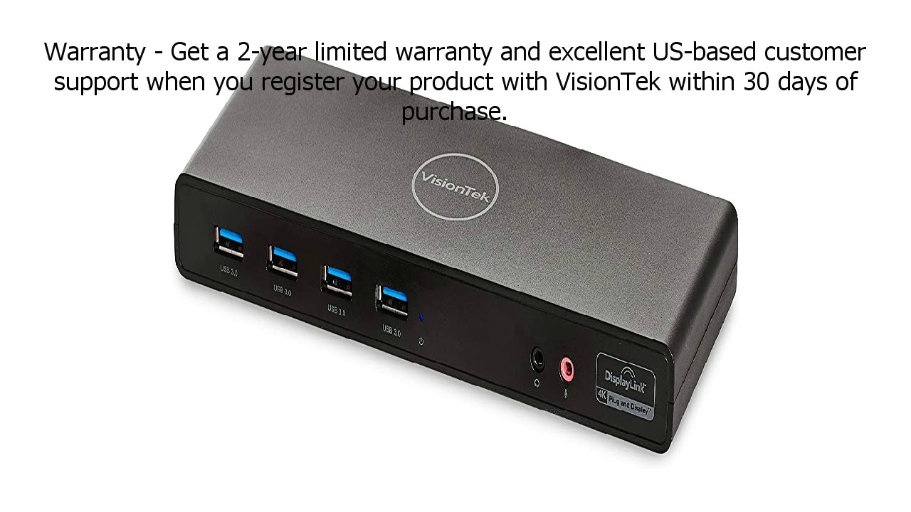 Special Discount on VisionTek VT4000 Universal Dual 4K Laptop Monitor Docking Station, Dual UH