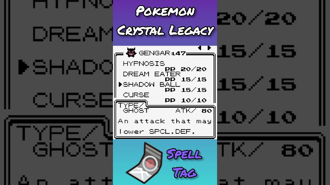 Spell Tag Pokemon Crystal Aonde Achar? #pokemon
