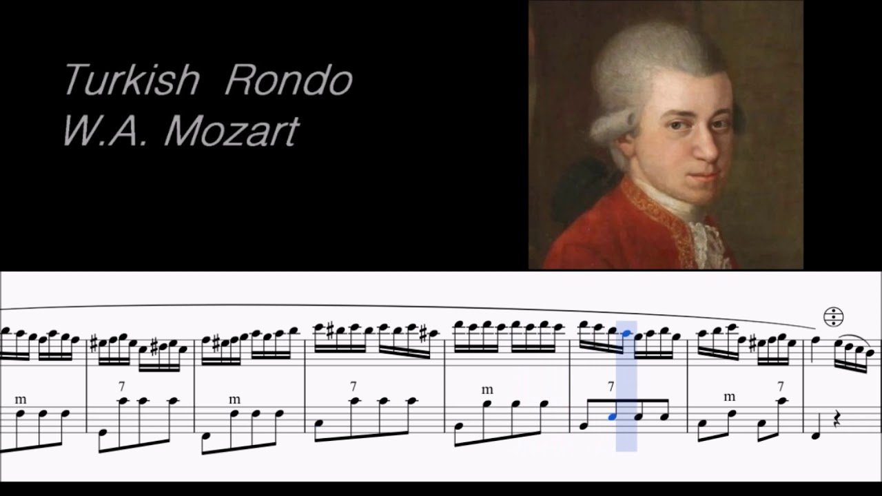 Mozart Turkish Rondo for accordion with sheet music