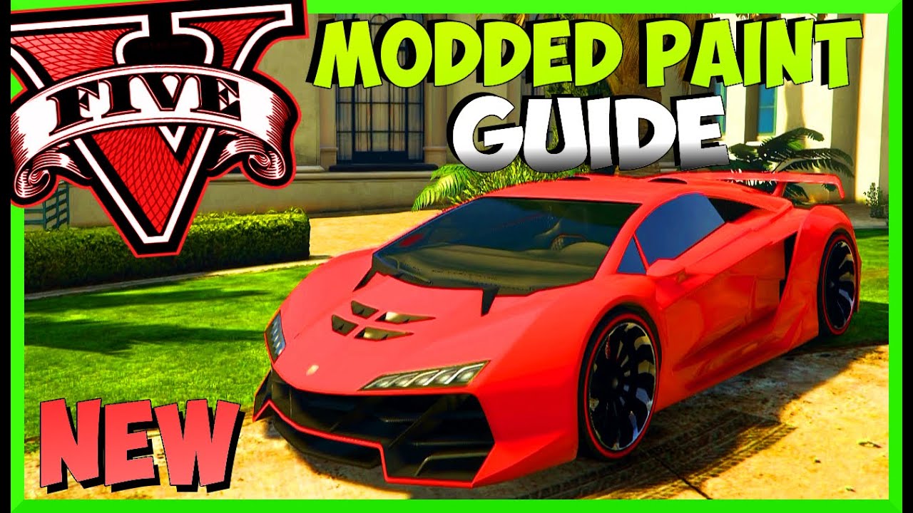 GTA 5 Online: MODDED PAINT JOBS (GTA V modded paint guide) RUSTY RED Modded paint job