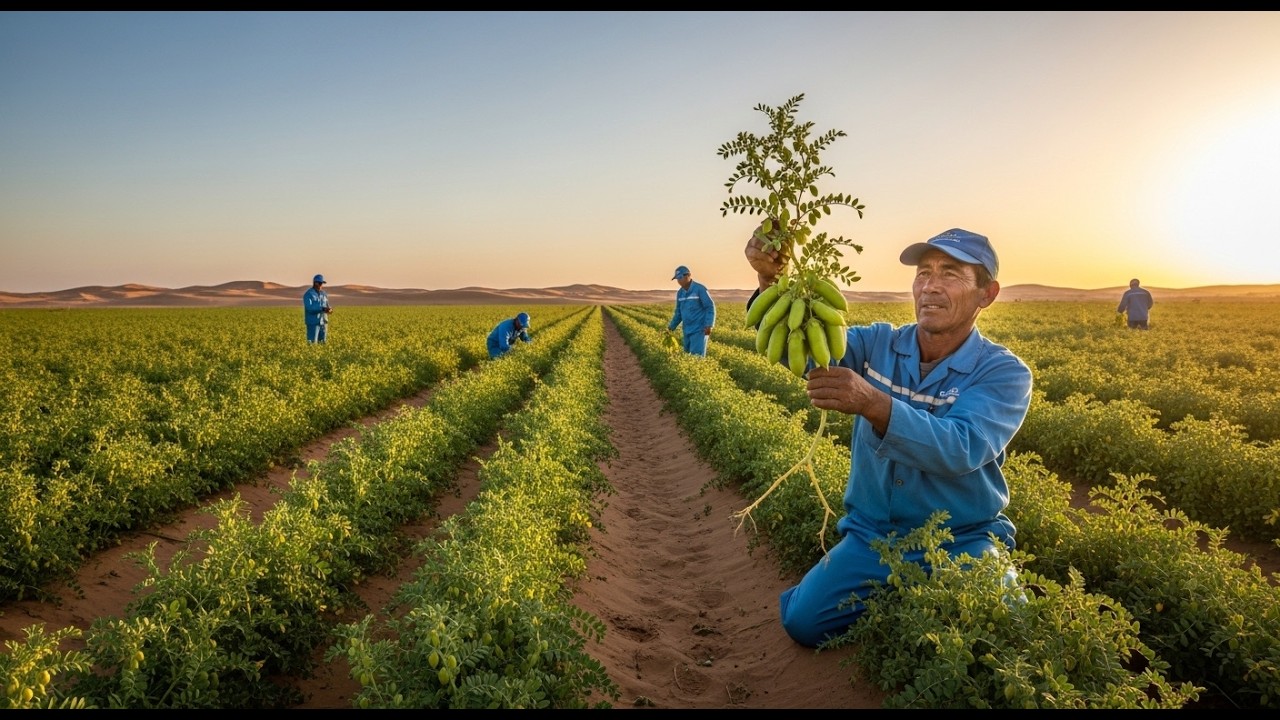 Inside the Modern Desert Chickpea Farming | From Water Discovery to High-Tech Harvest & Retail