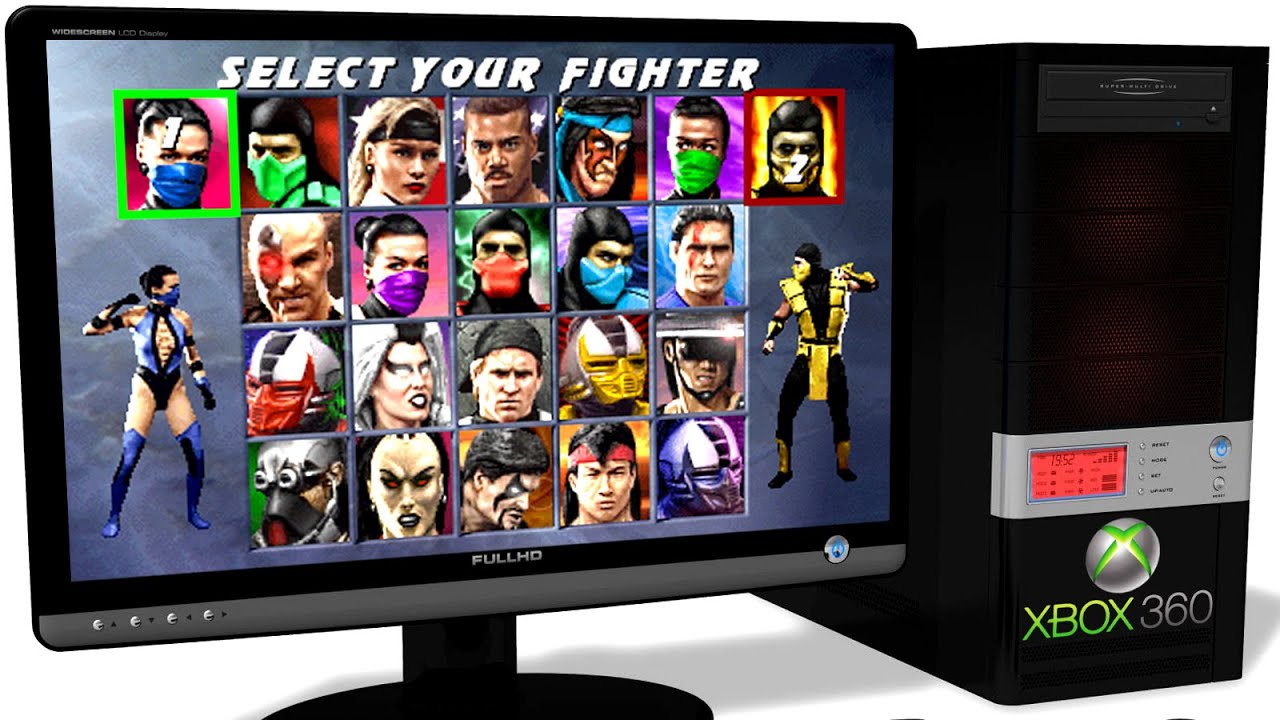 XENIA Xbox 360 Emulator - Ultimate Mortal Kombat 3 (2006). Gameplay. OpenGL Test #1