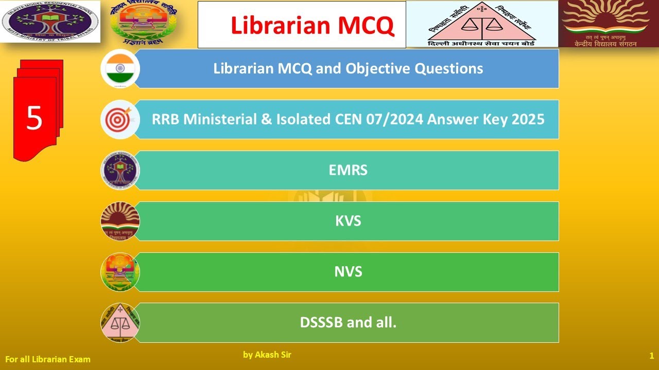MCQ 5 #RRB Ministerial and Isolated Categories Answer Key 2025