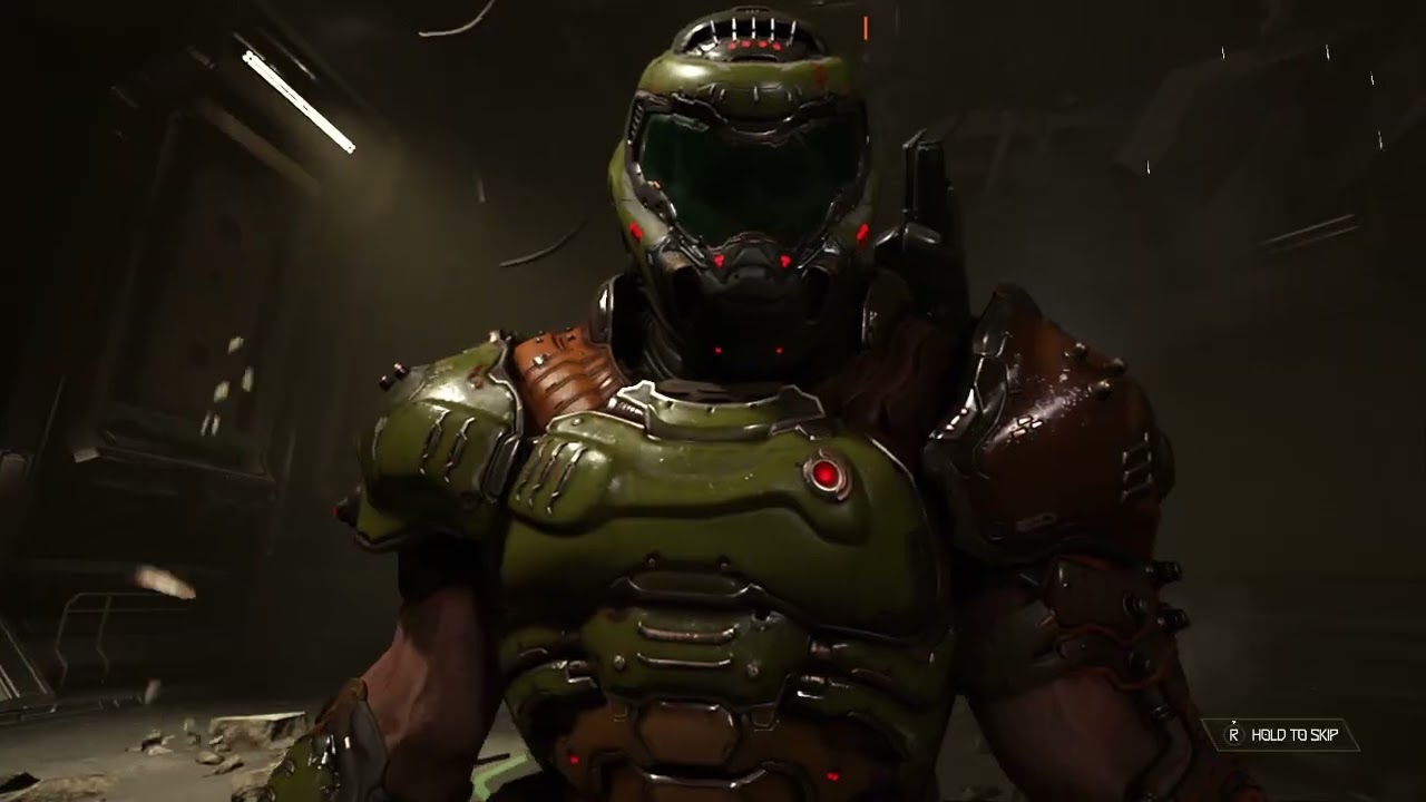 Doom Eternal fighting in wrecks