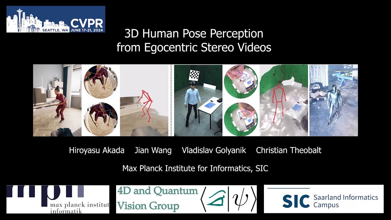 [CVPR 2024] 3D Human Pose Perception from Egocentric Stereo Videos (Conference Video)