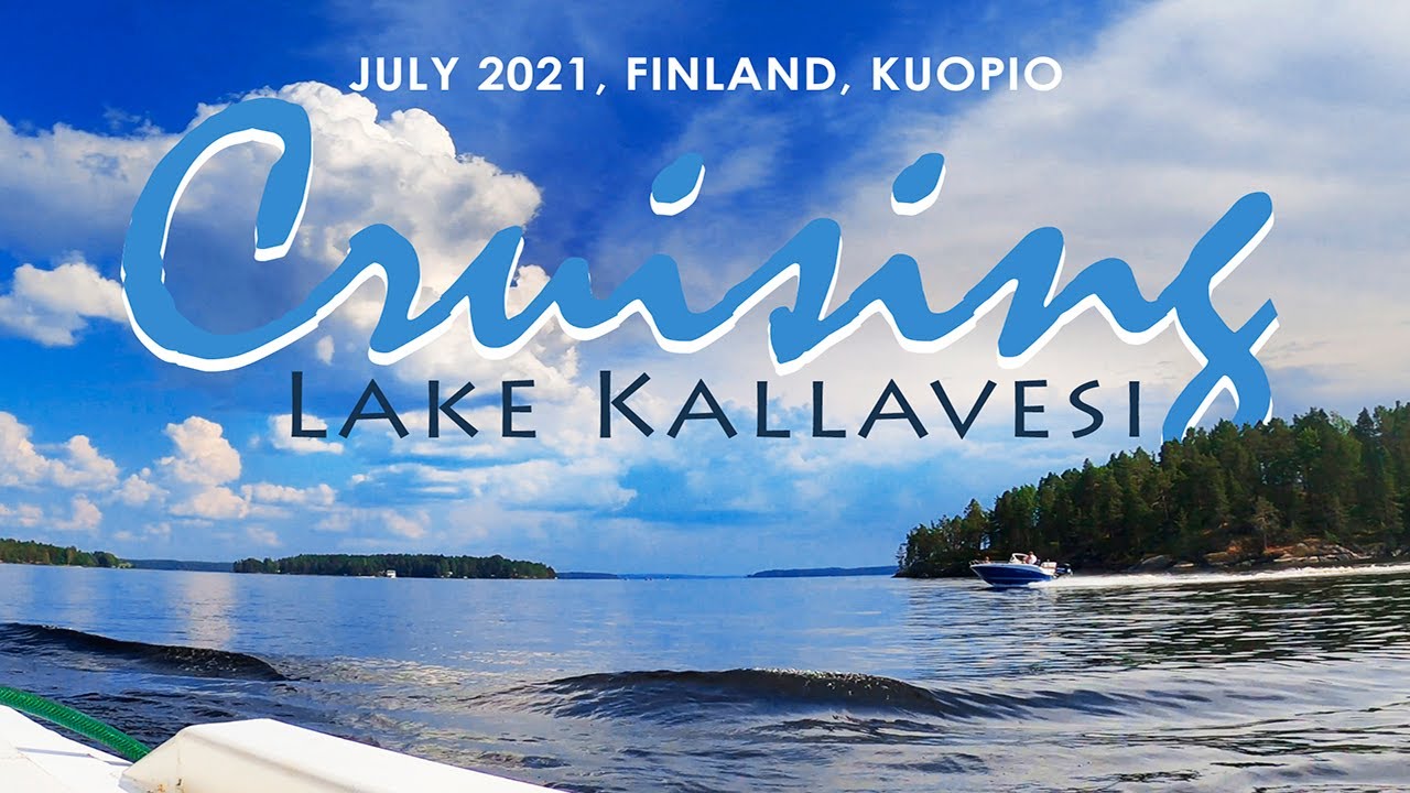 Boat Cruising Lake Kallavesi, July 2021, Finland, Kuopio [4K]