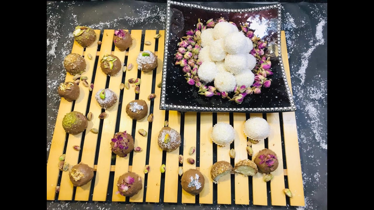 كرات جوز الهند 🥥بدون فرن 😲وبدون بيض 😲وبدون حليب مكثف بطريقة سهلة وبسيطة ومكونات غير مكلفة 👍🏻