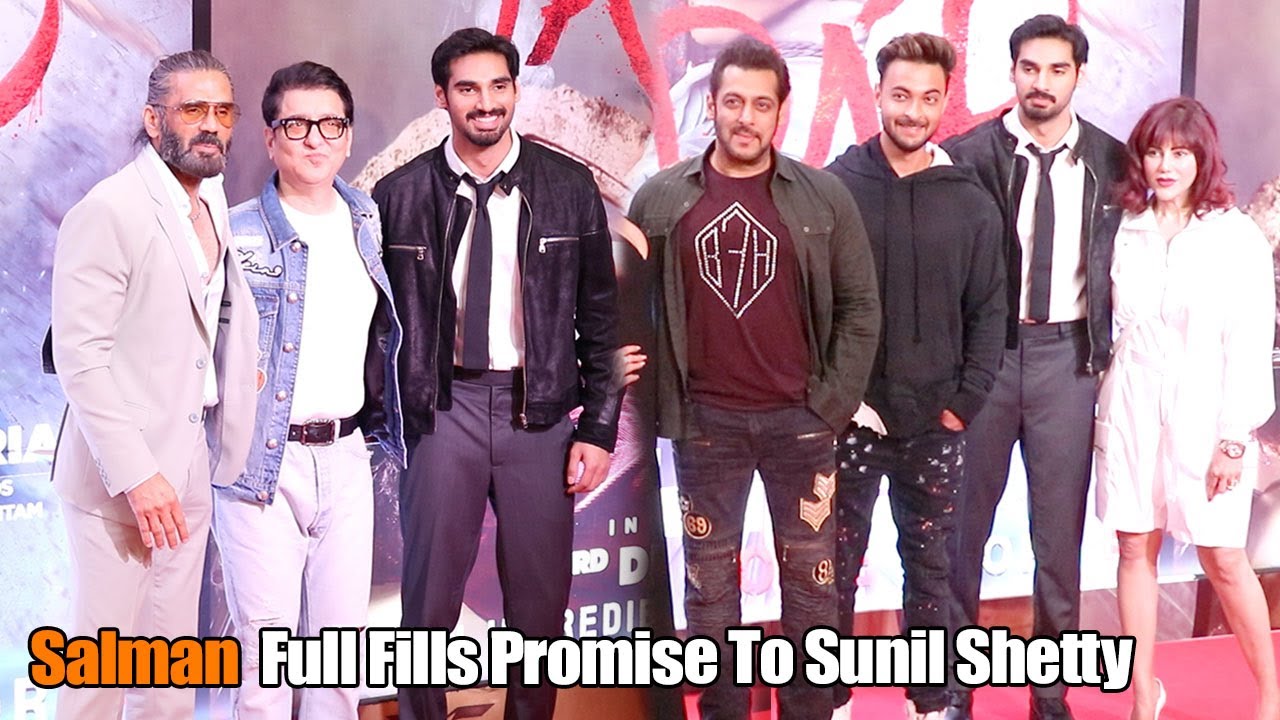 Salman Khan Full Fills Promise MadeTo Sunil Shetty Yrs Ago..Backs Launch Of Son Ahaan Shetty Tadap