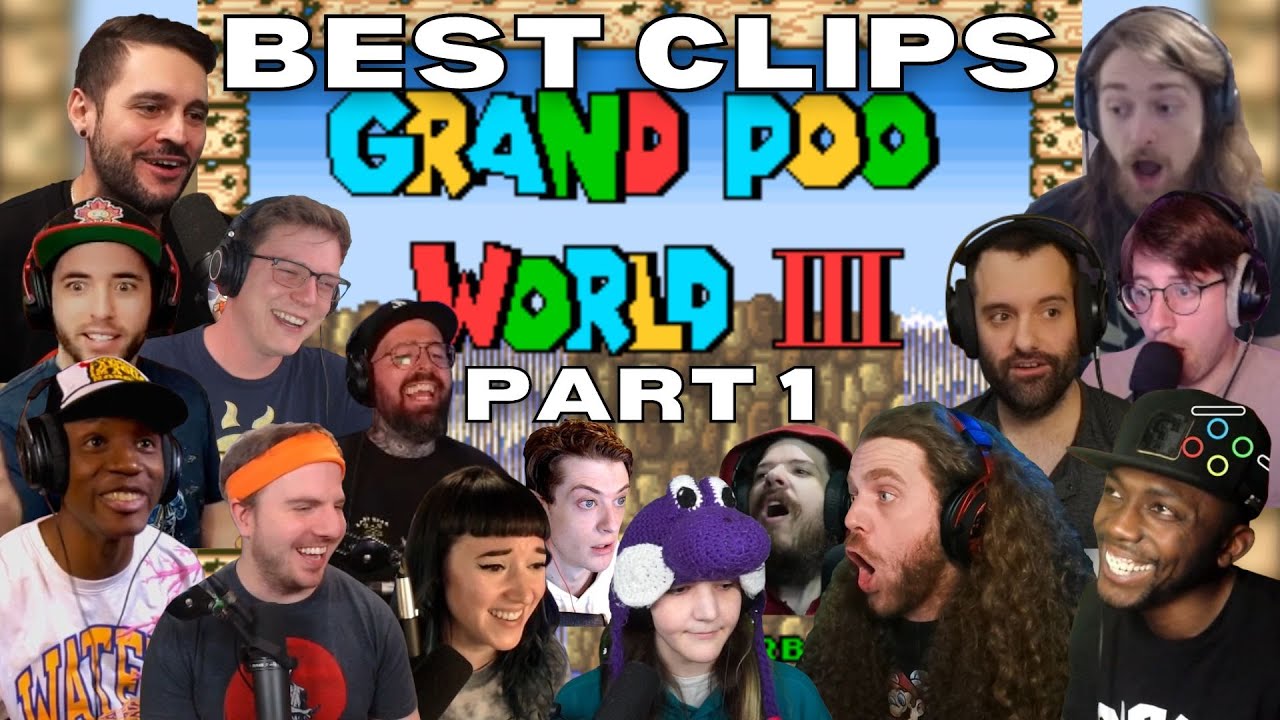 The BEST Clips of Grand Poo World 3 - Part 1 - Streamers Play BarbarousKing's SMW hack