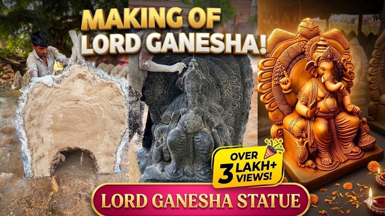 Ganpati Murti Making From Scratch at Extreme Level Made Up Of POP | India God