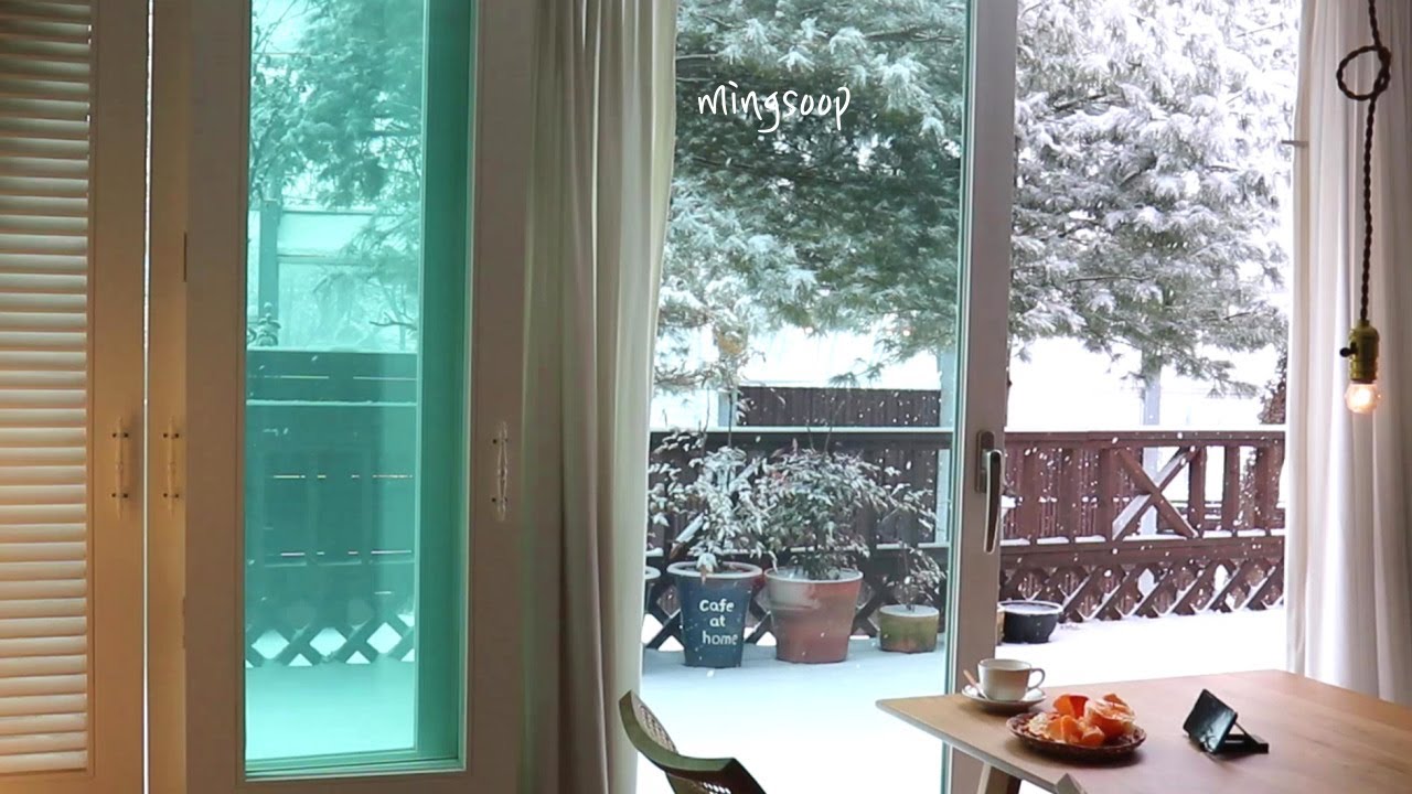 The beautiful scenery of Korea where it snows a lot.