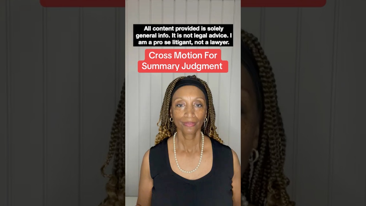 Cross Motion For Summary Judgment