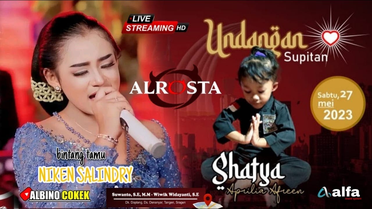 LIVE  cs.ALROSTA feat NIKEN SALINDRI // ALFA AUDIO jilid 1 // ALBINO COKEK