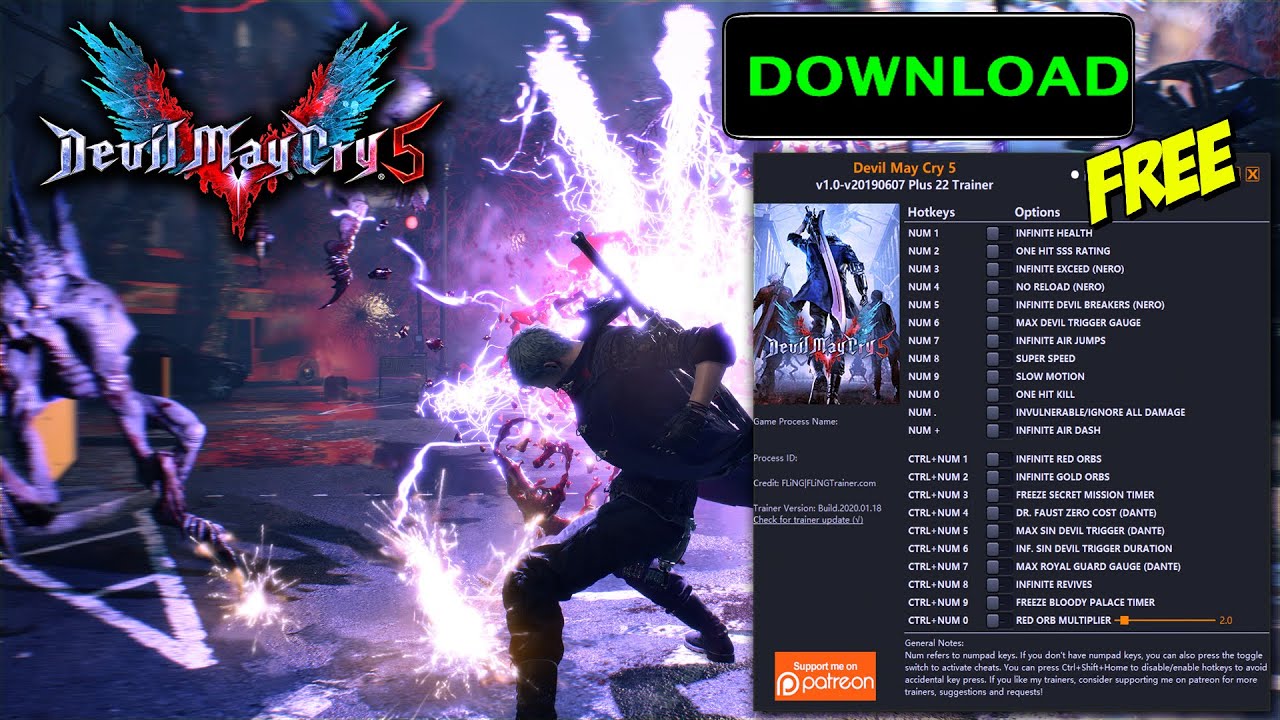 Devil May Cry 5 Trainer | FLiNG Trainer
