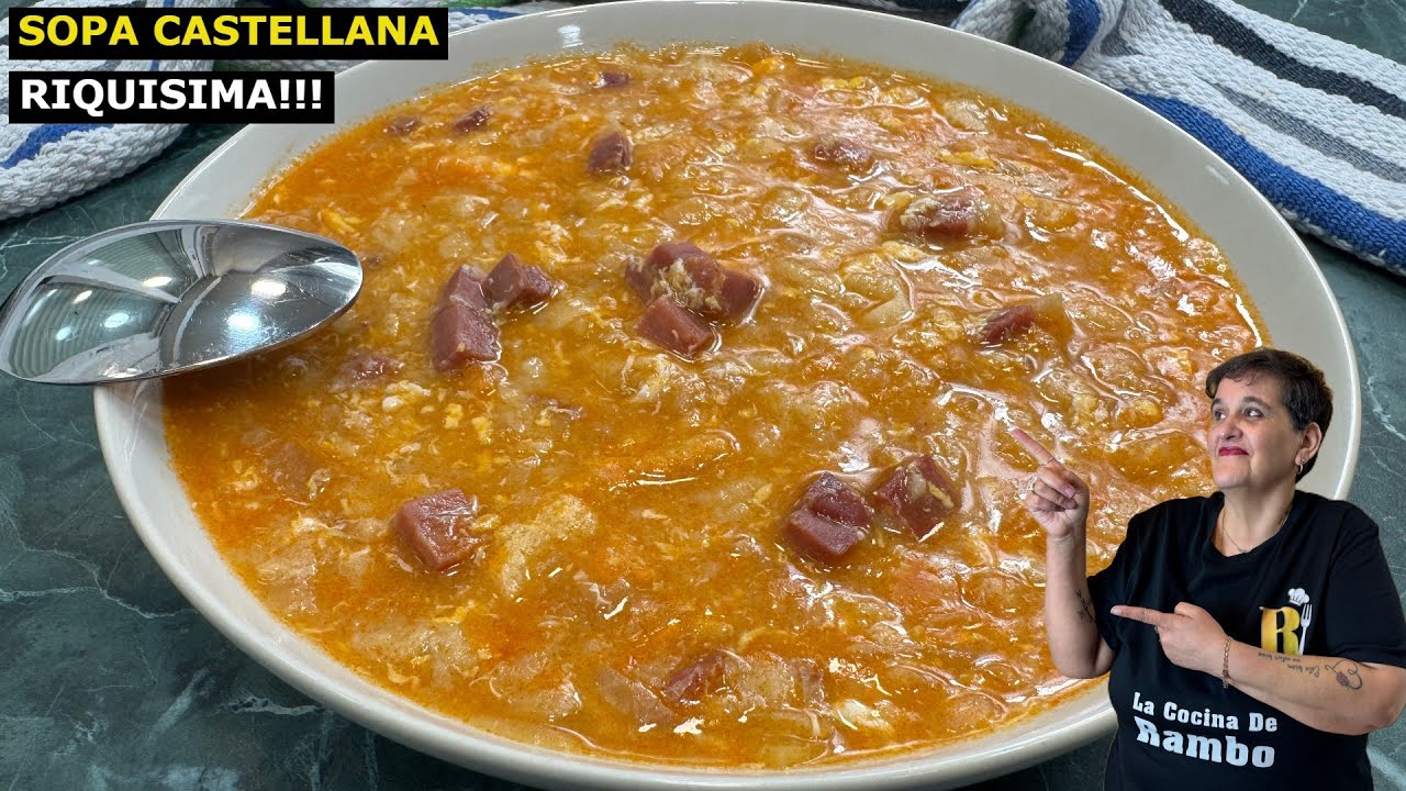 Sopa Castellana Receta Tradicional - Receta para Aprovechar Pan 😋 ¡Te encantará!