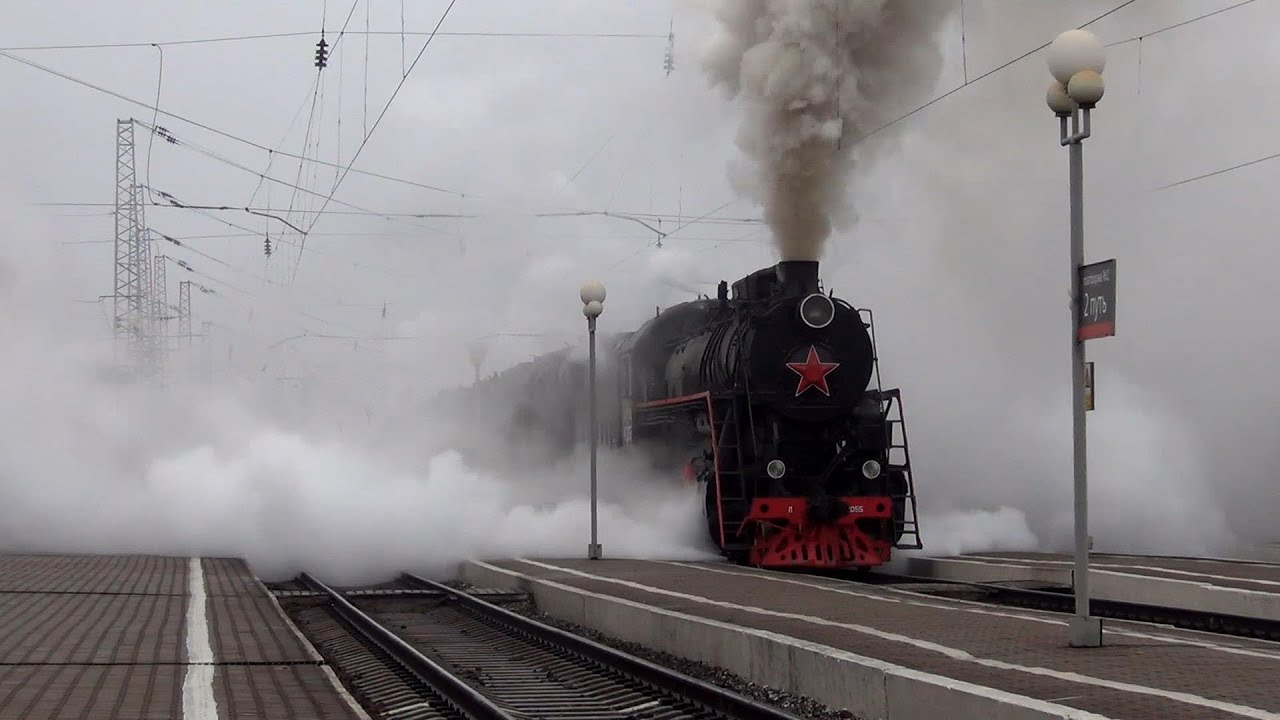 Сплотка паровозов Л-2055, Л-4132, Л-0074, Су252-20 и Л-0073
