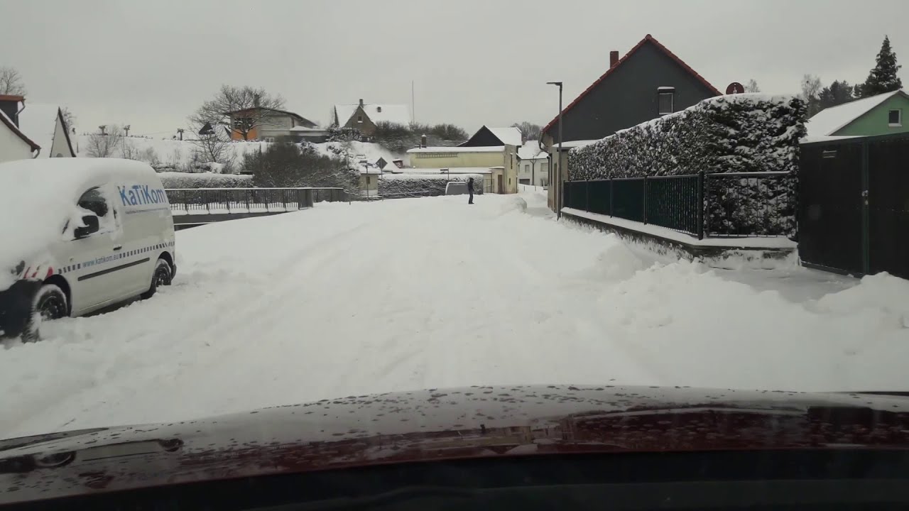 Wintereinbruch 07.02.2021 Kamerafahrt Hergisdorf Kreisfeld Wimmwlburg